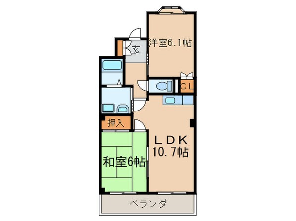 サンフラワ－ハイツＣの物件間取画像